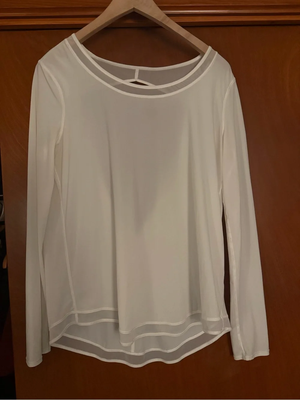lululemon athletica White Long-Sleeve V-Back Top